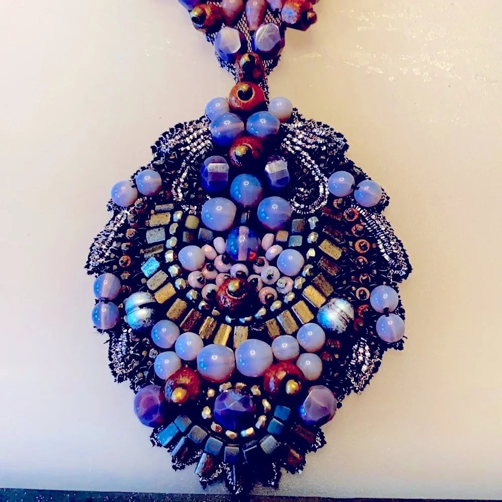 Necklace bib Elie Tahari vintage statement Necklace - Picture 3 of 8